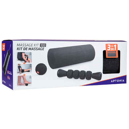 DISCOVERY 100 3-in-1 Massage Kit: Massage ball, stick and roller