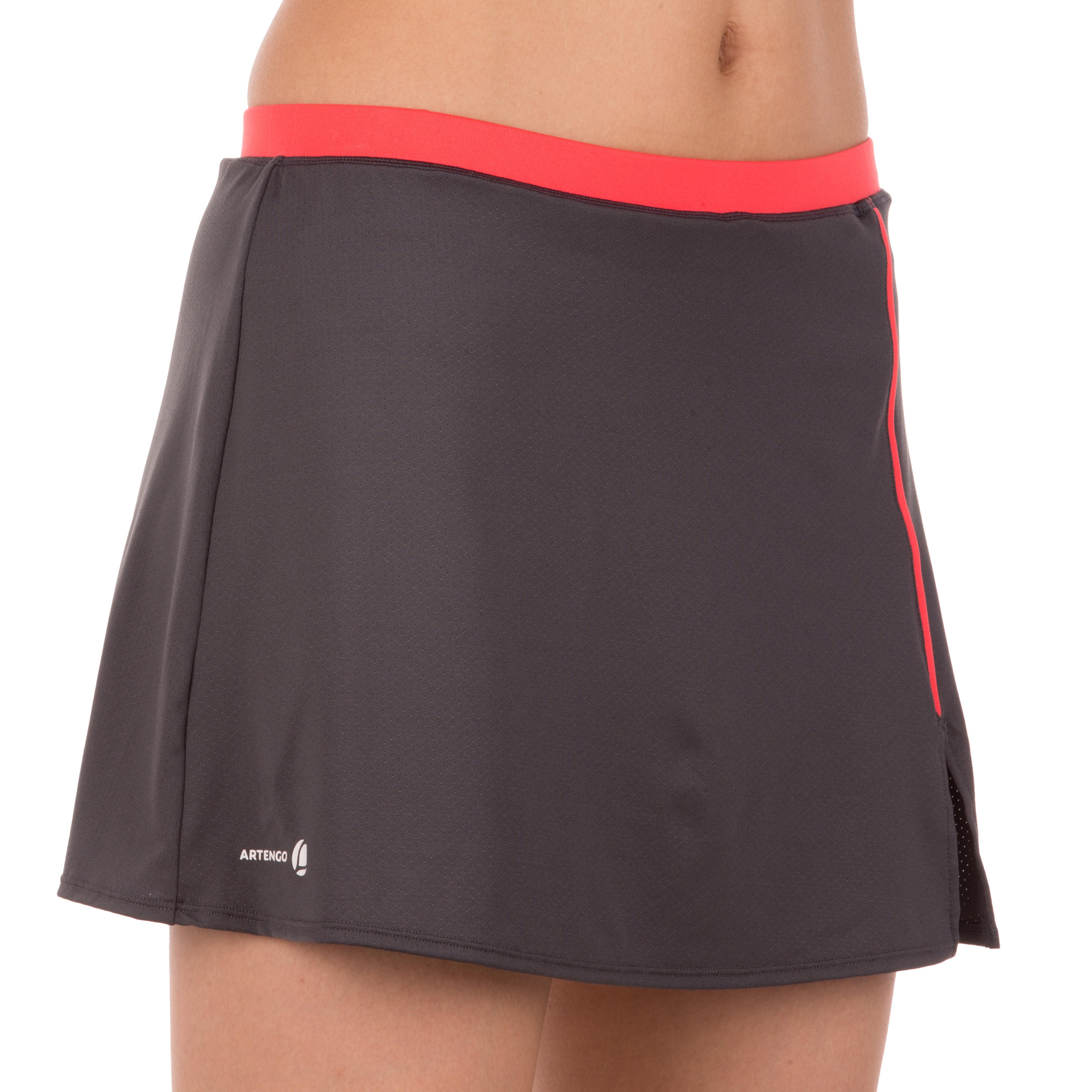 ARTENGO Soft Women's Tennis Badminton Table Tennis Squash Padel Skirt - Grey/Pink