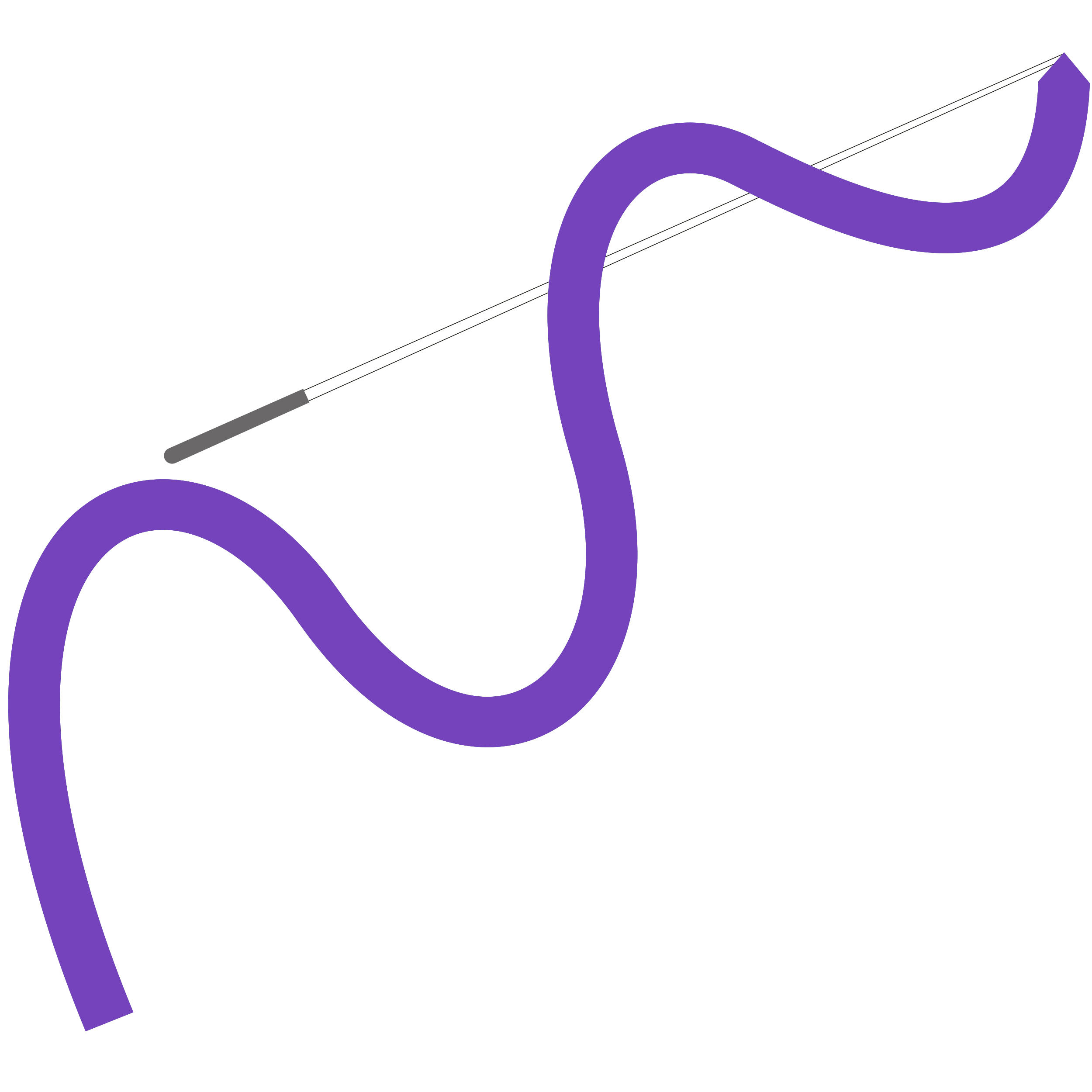 Rhythmic Gymnastics (RG) 6 m Ribbon - Purple 5/7