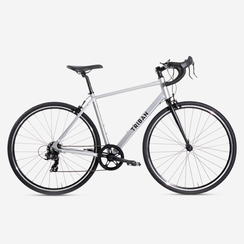 Pánsky cestný bicykel RC 100 sivý