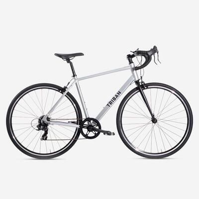Racefiets voor recreatief fietsen voor heren rc100 grijs