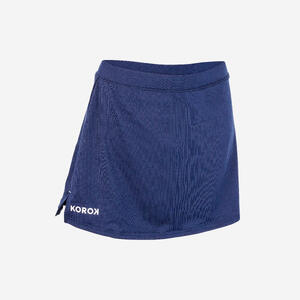 Falda Hockey Hierba Korok FH500 Mujer azul marino