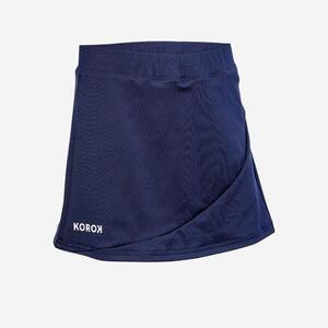 Falda Hockey Hierba Korok FH100 Niñas azul marino