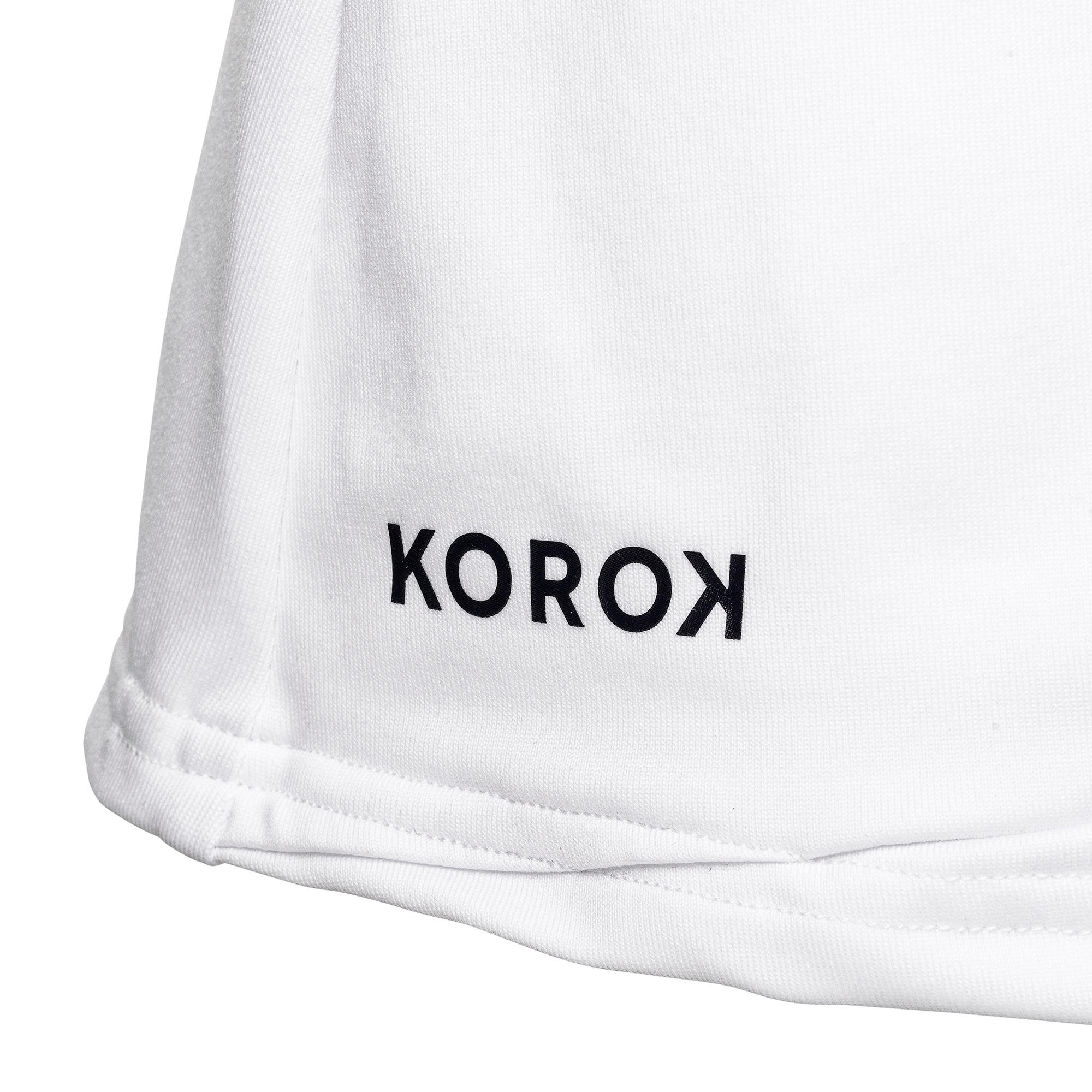 Jupe de hockey sur gazon fille FH100 blanc - KOROK