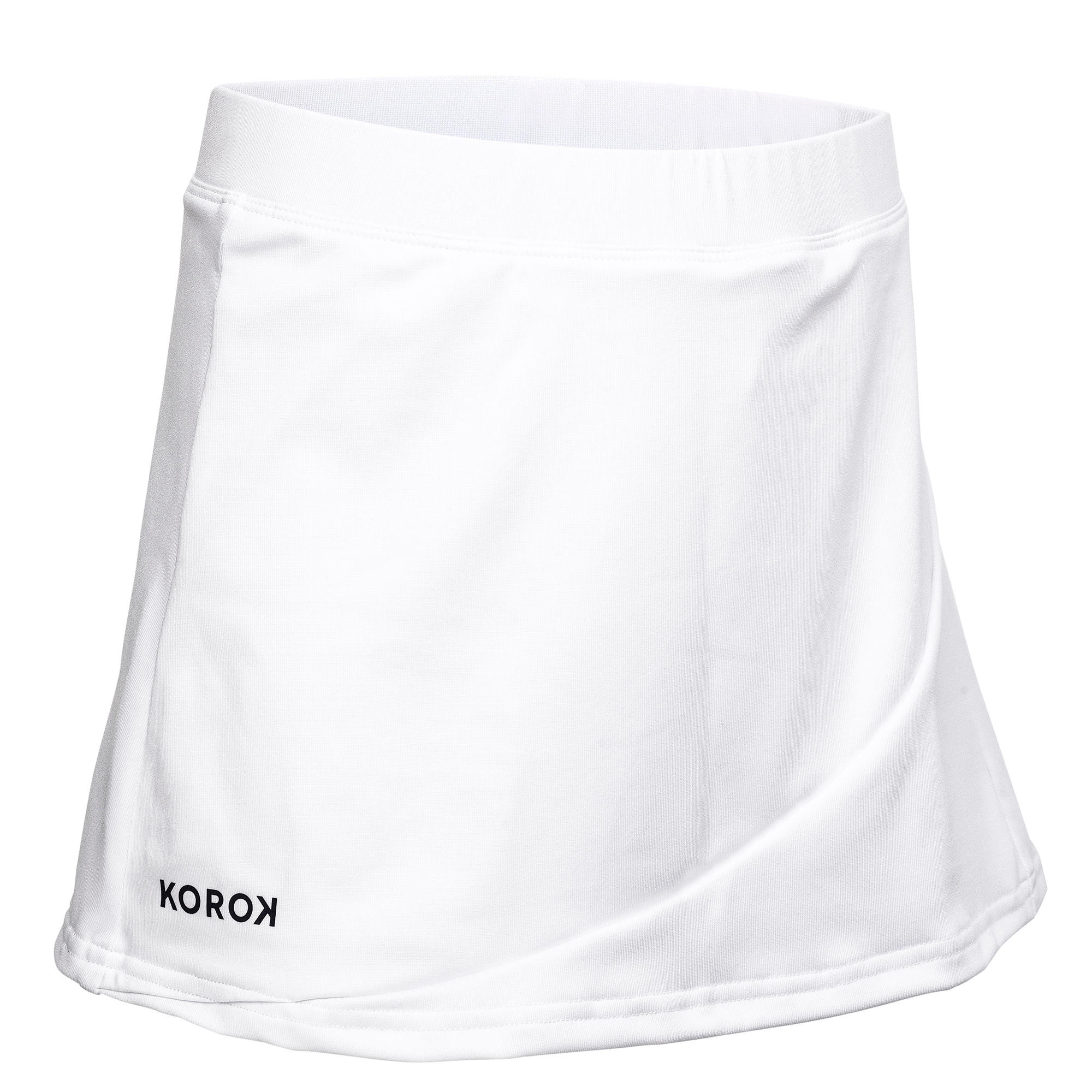 Girls field field hockey skirt FH500 white