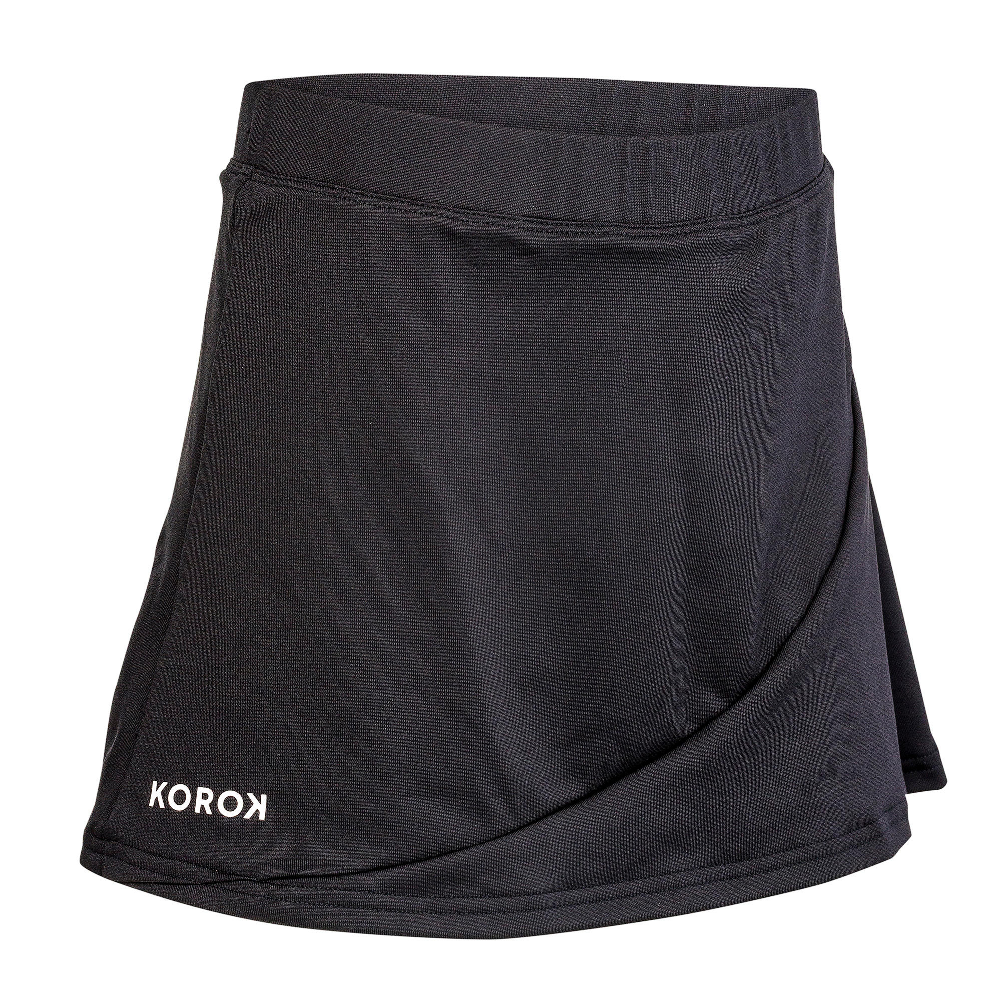 Girls field field hockey skirt FH500 black