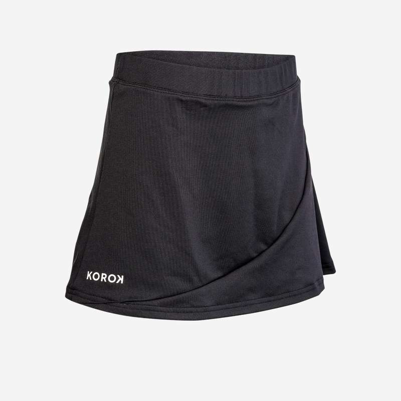 APPAREL FIELDHOCKEY Field Hockey - FHSK100 Girls' Skirt - Black KOROK - Field Hockey