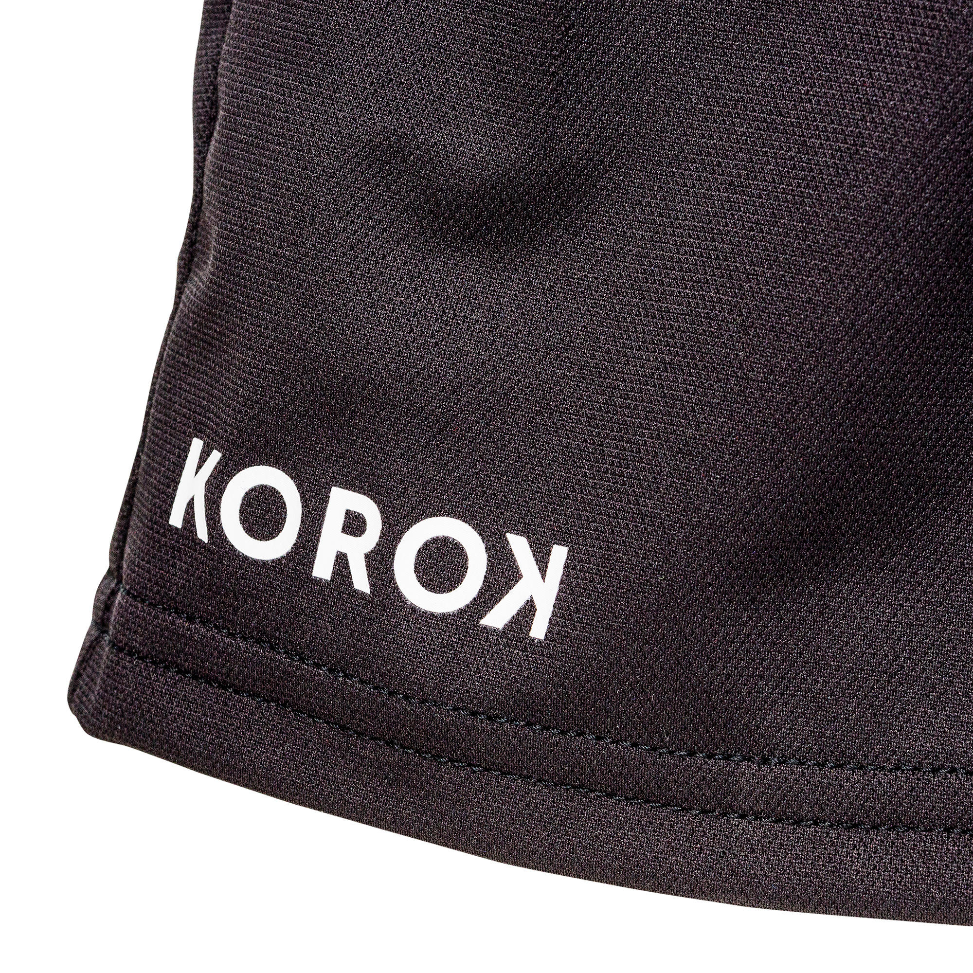Short de hockey sur gazon garçon FH100 noir 3/3