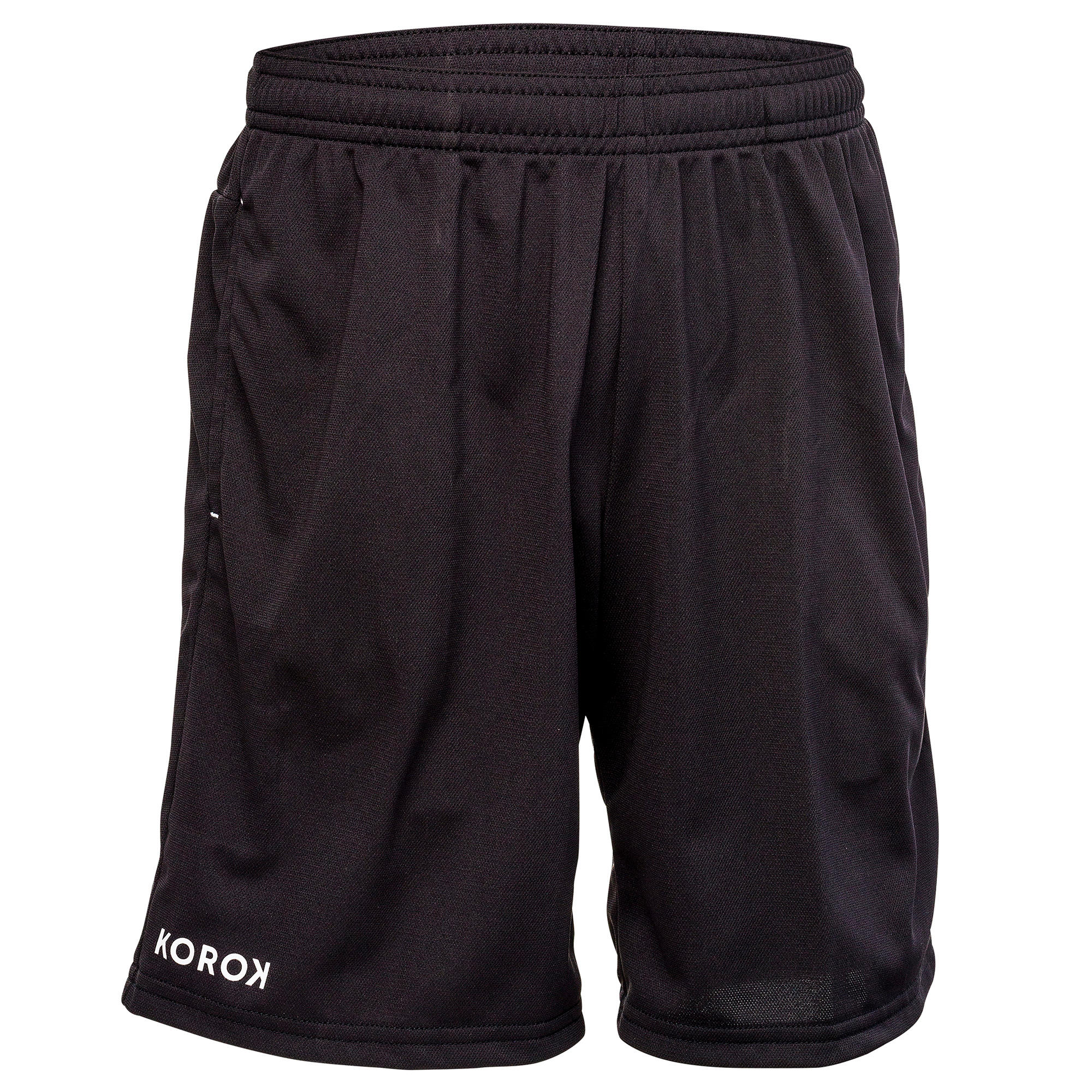 Short de hockey sur gazon garçon FH100 noir 1/3