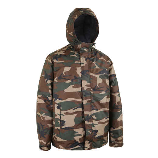 
      Chaqueta Cálida Impermeable Adulto Solognac 100 Verde Camuflaje Woodland
  