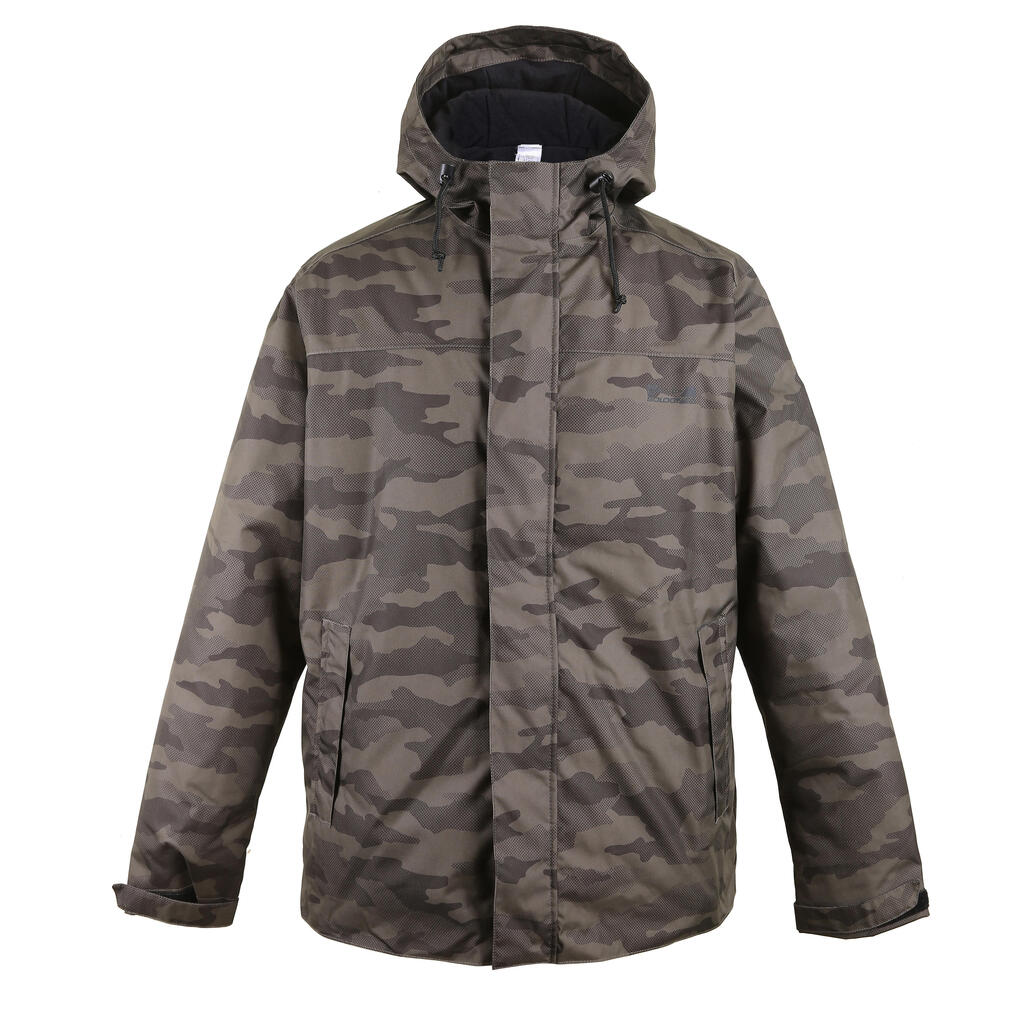 VESTE CHASSE CHAUDE IMPERMEABLE CAMOUFLAGE HALFTONE 100