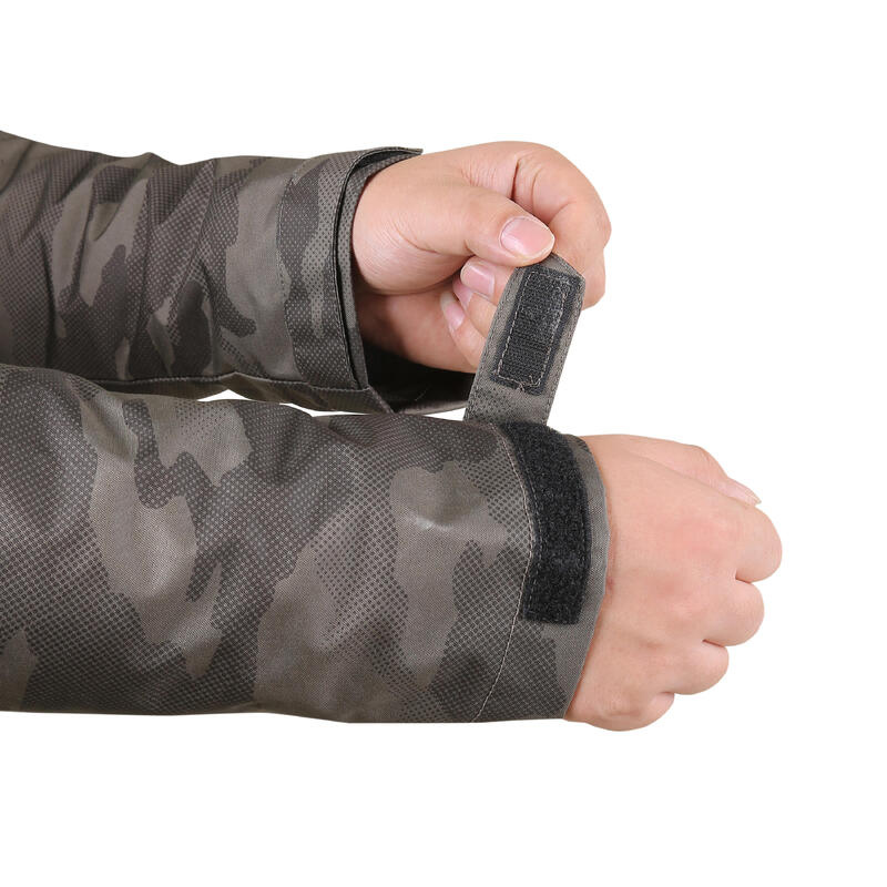 VESTE CHASSE CHAUDE IMPERMEABLE CAMOUFLAGE HALFTONE 100