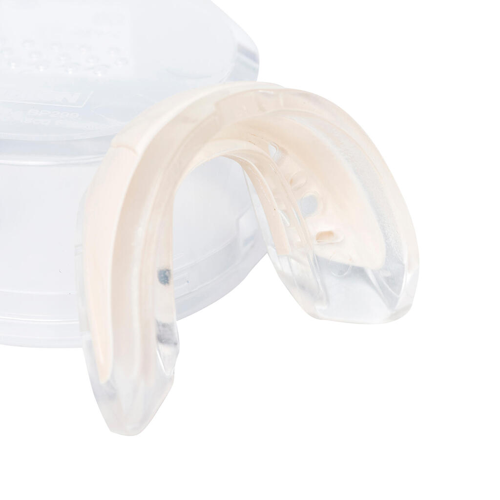 Chránič zubov FH500 Small pre deti na pozemný hokej biely