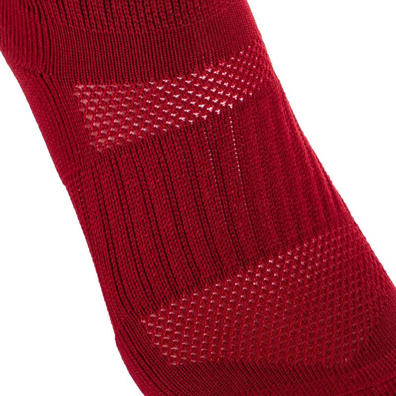 Chaussettes hautes de rugby R500 rouge