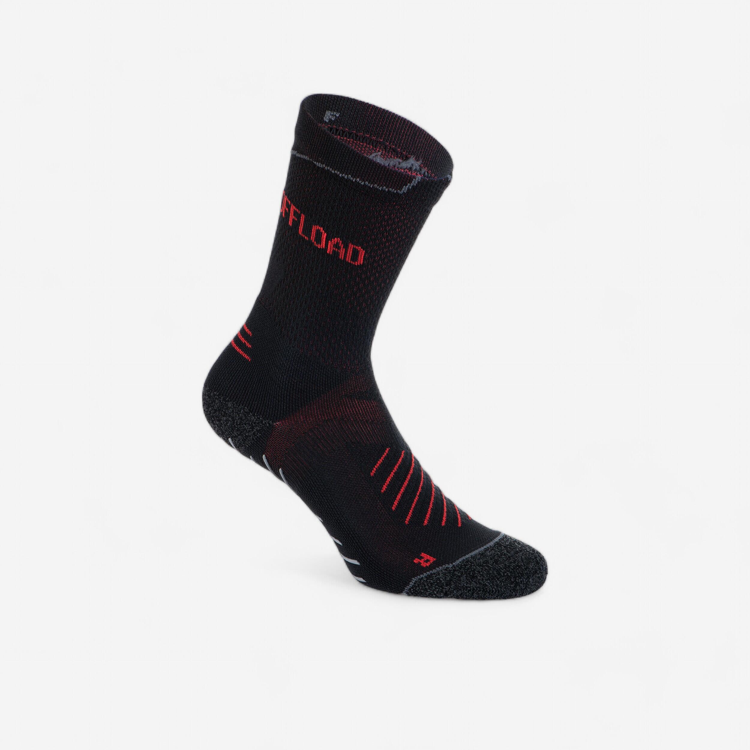 OFFLOAD Calcetines de Rugby Antideslizantes Offload R500 Mid Negro