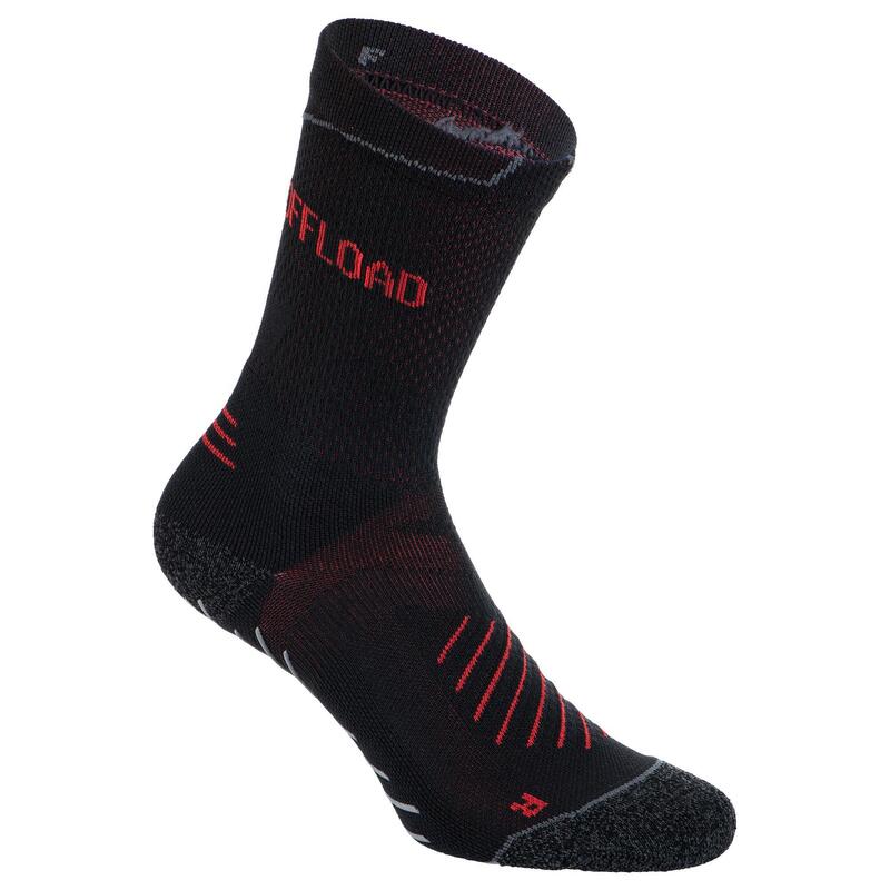 Chaussettes de rugby antidérapantes R500 Mid Noir