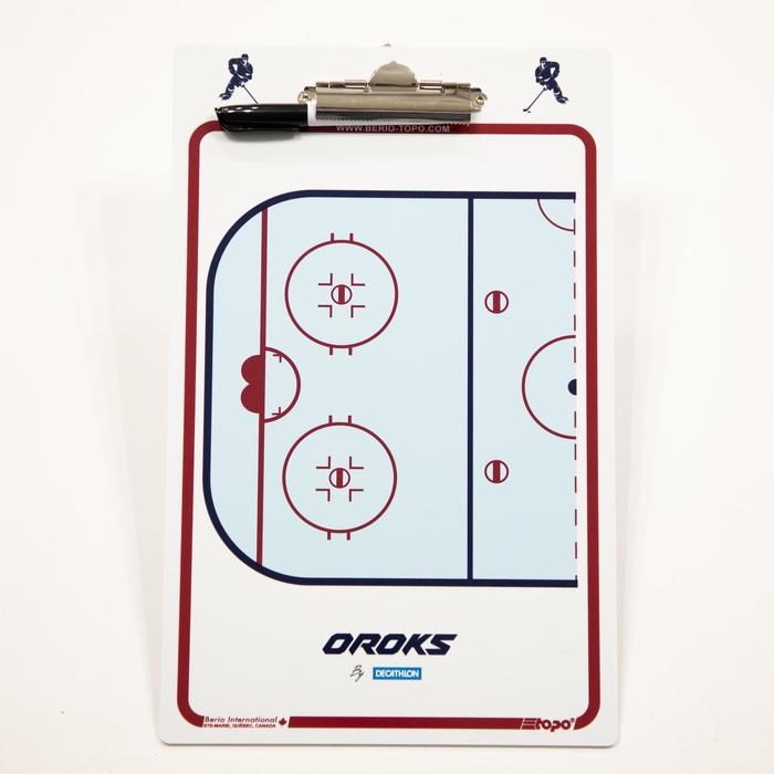 ETISPORT Tableau Tactique D'entraîneur De Hockey Sur Glace. Double Face, Adapté Aux Marqueurs Effaçables à Sec. Personnalisé Avec Couleur, Blason Ou Logo, Nom Et Club. (Large