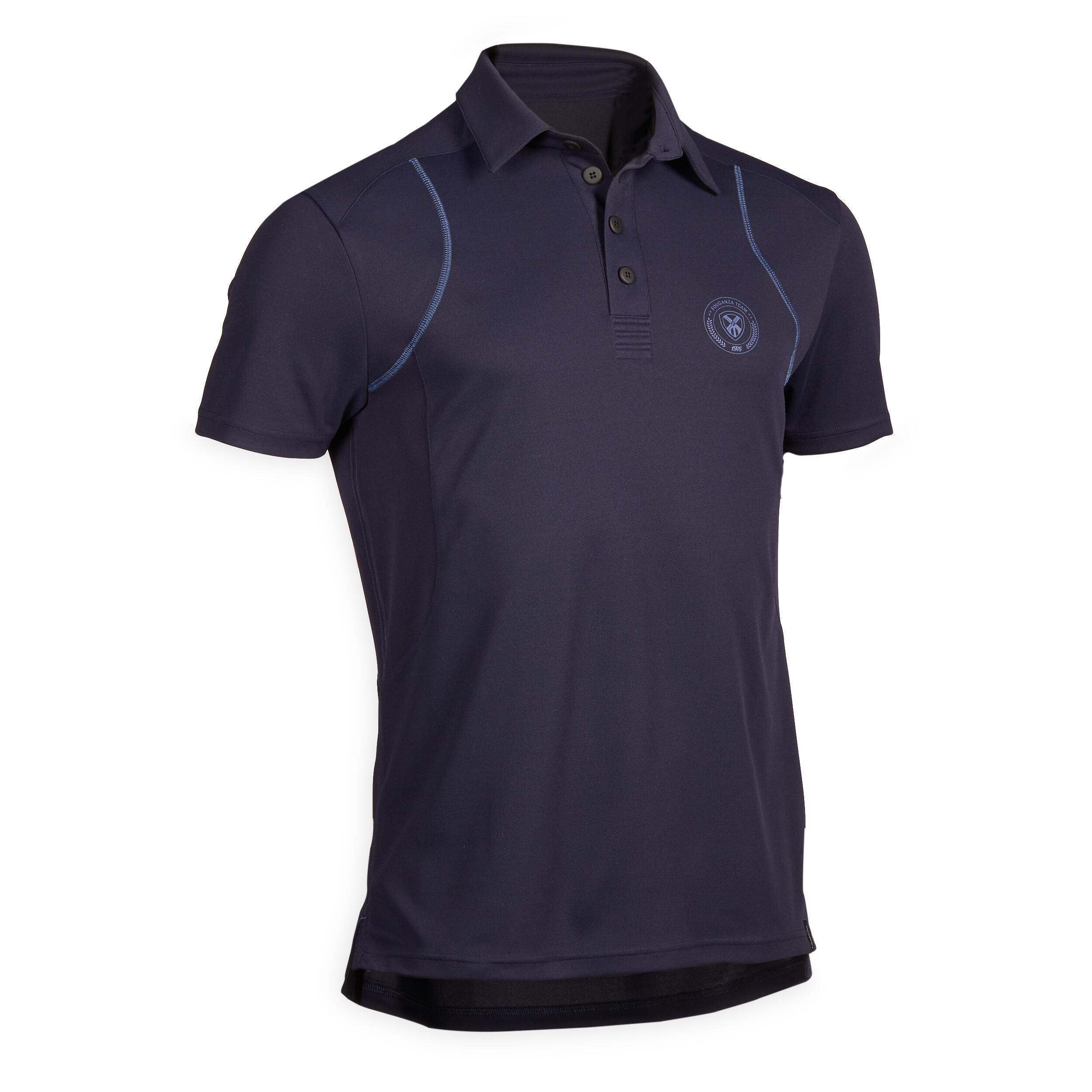 Men's Short-Sleeved Horse Riding Mesh Polo - Navy Blue 1/7