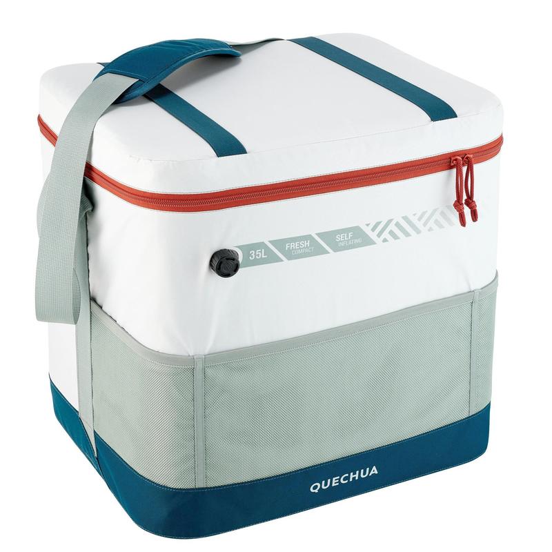QUECHUA Otomatik Şişen Esnek Soğutucu - 35 Litre - 17 Saat Serin Tutma QUECHUA Otomatik Şişen Esnek Soğutucu - 35 Litre - 17 Saat Serin Tutma