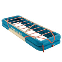 Кровать для кемпинга надувная 1-местная 70 см сине-оранжевая CAMP BED AIR Quechua