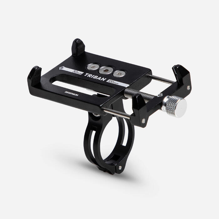 Road Bike Smartphone Holder Triban Grip Alloy Black