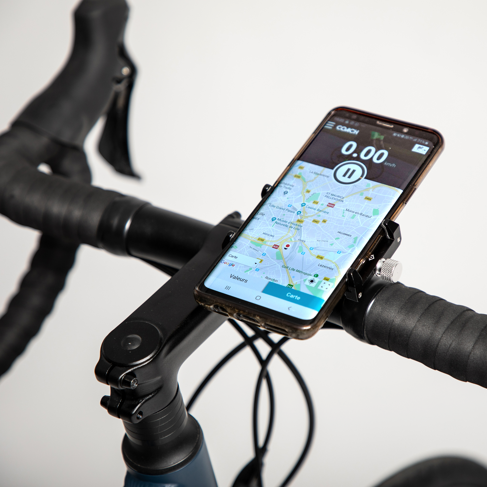 Support smartphone vélo métal pour les clubs et collectivités