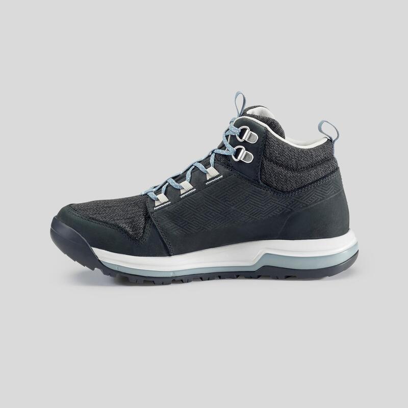 Scarpe trekking donna NH500 MID impermeabili grigie