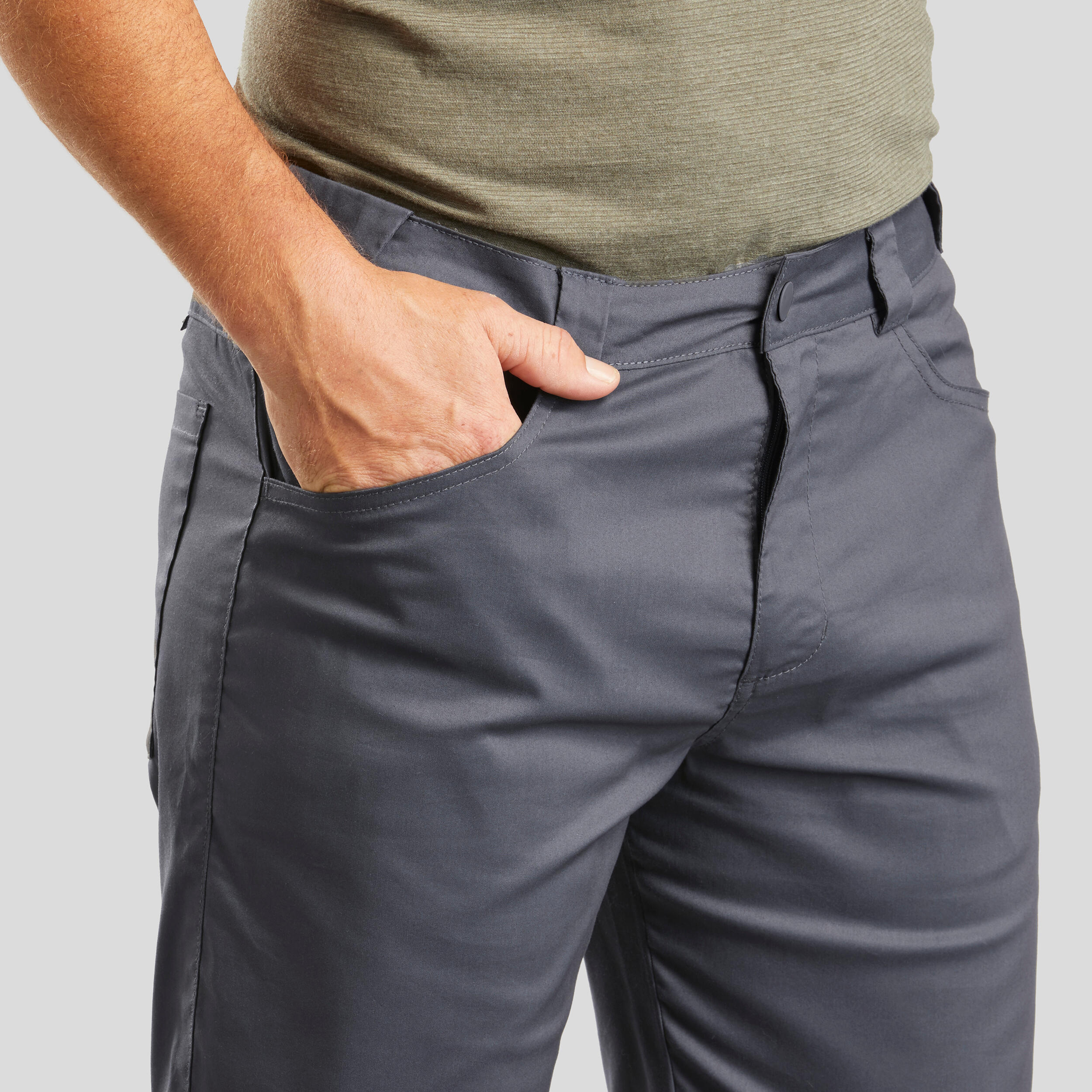 NH100 Fresh Hiking Shorts - Men - Carbon grey - Quechua - Decathlon