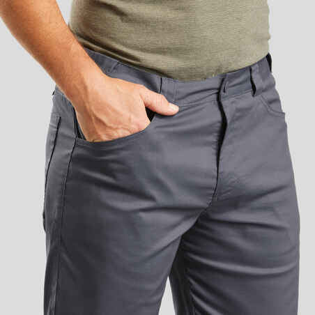 Pantalón corto de montaña y trekking Hombre Quechua  NH100 Fresh gris