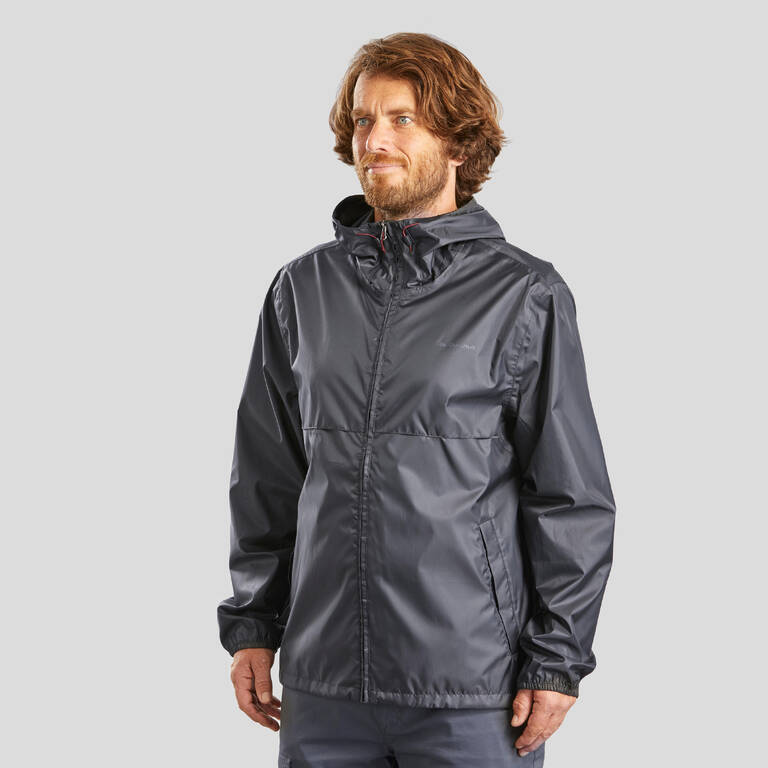 Men's Windproof and Water-repellent Hiking Jacket - Raincut Full Zip ...
