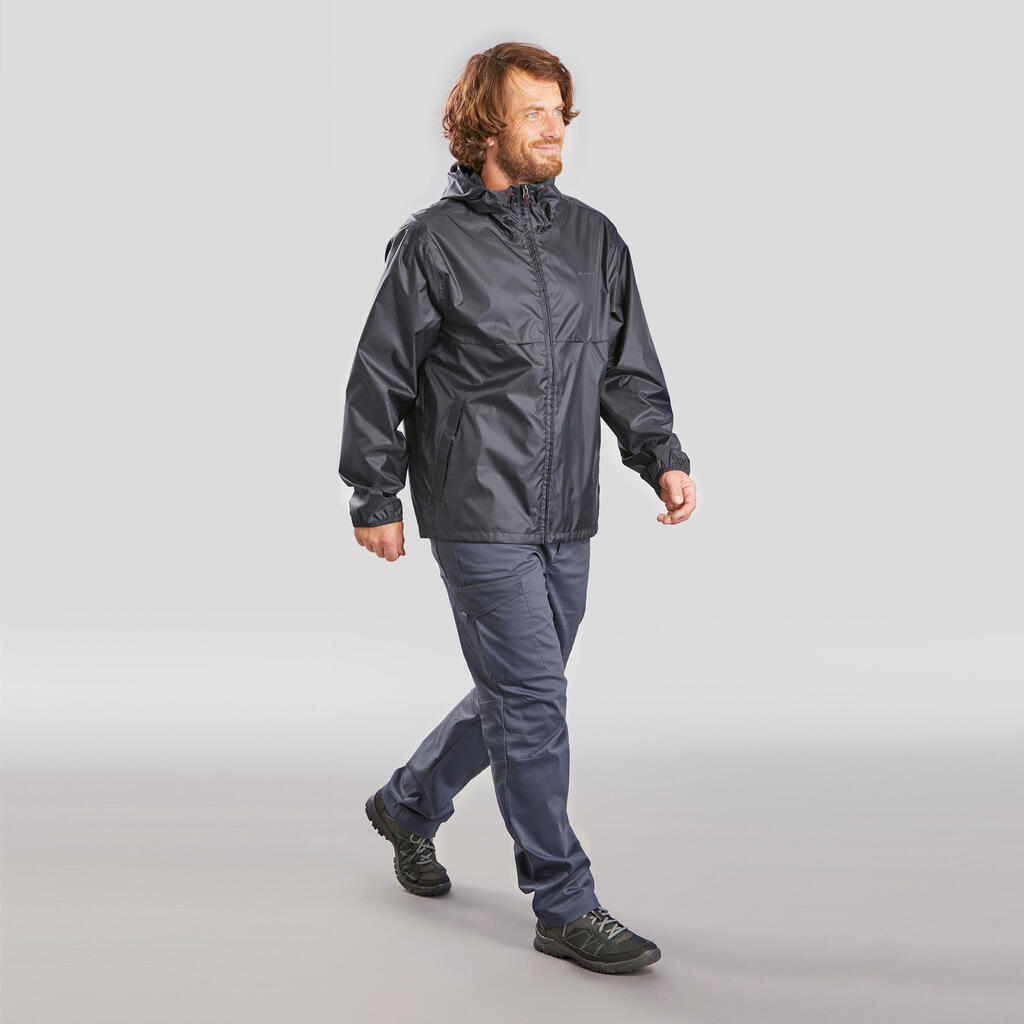 Men's Windproof and Water-repellent Hiking Jacket - Raincut Full Zip