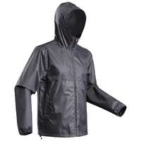 Jachetă ploaie cu fermoar integral drumeţie în natură NH100 Raincut Negru Damă Imbracaminte - Jachetă ploaie NH100 Raincut QUECHUA - Topuri