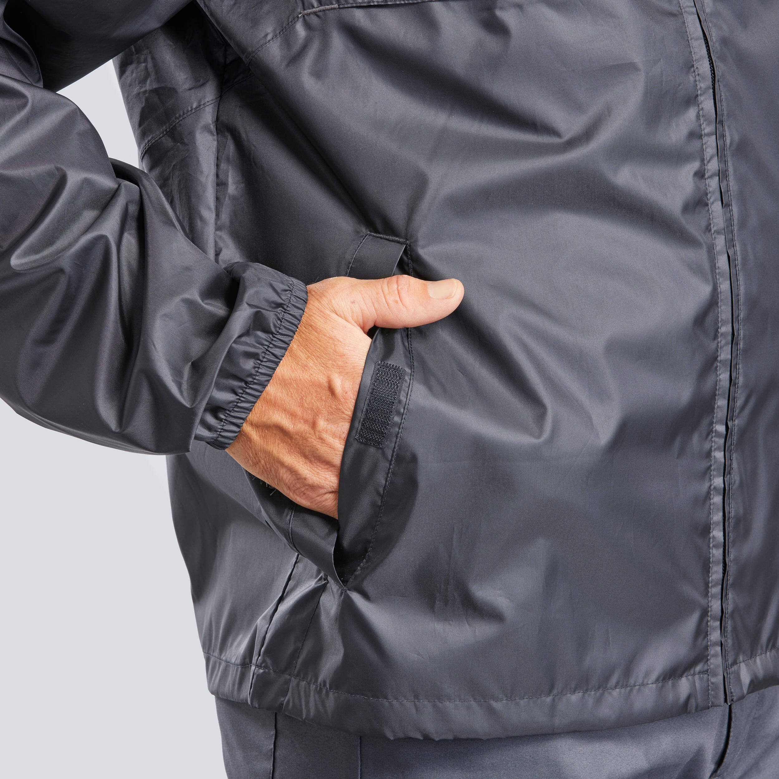 Men's Windproof and Water-repellent Hiking Jacket - Raincut Full Zip -  5