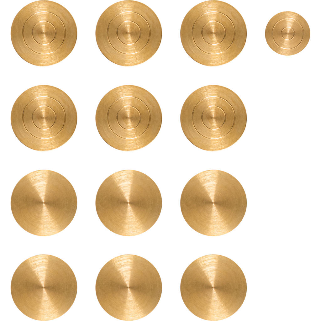 Set of 12 Brass Vendéen Discs + 1 Jack