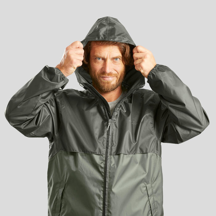 Regenjacke Naturwandern Nh100 Raincut Full Zip Herren Quechua Decathlon