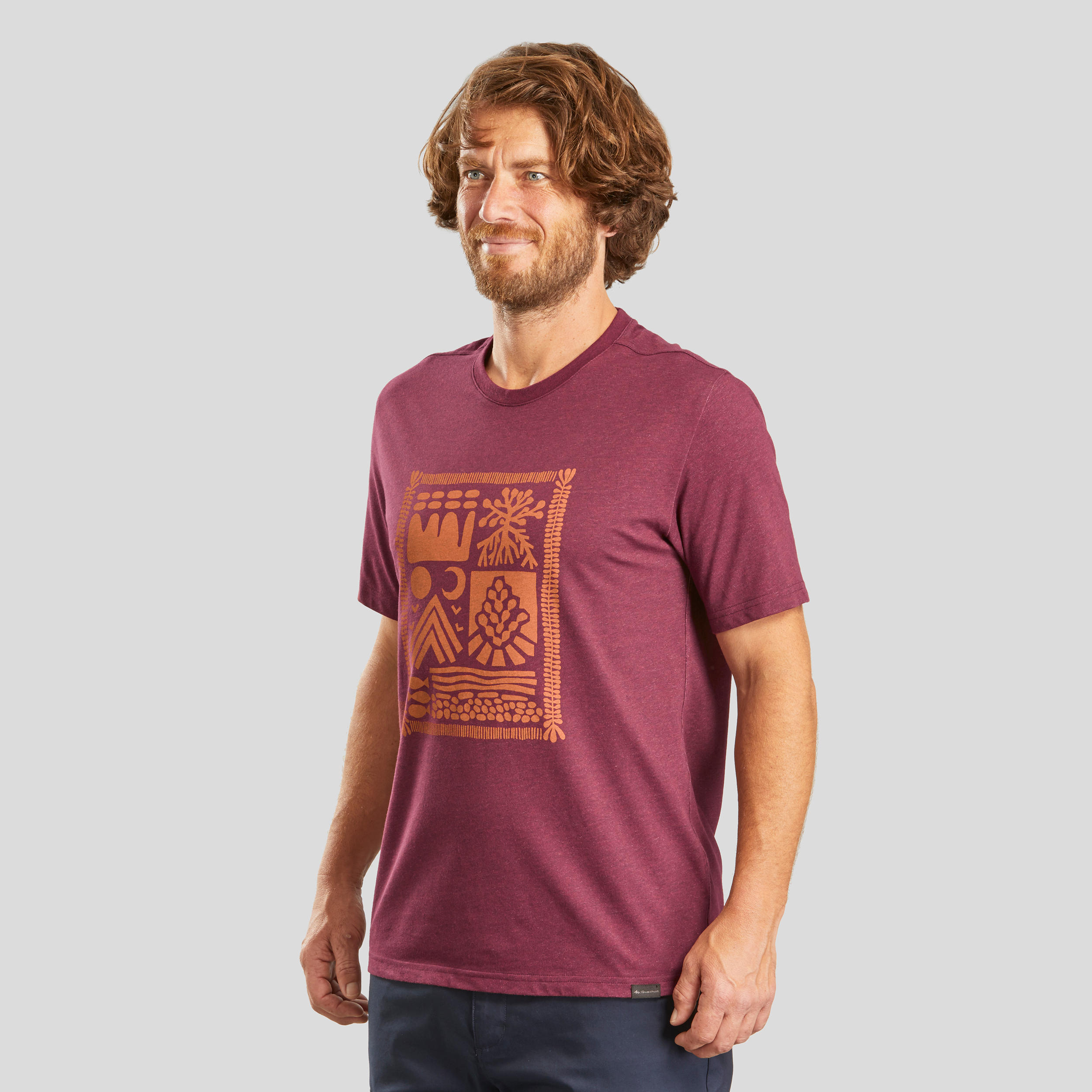 Camiseta de montaña y trekking manga corta Hombre Quechua NH500 QUECHUA |  Decathlon
