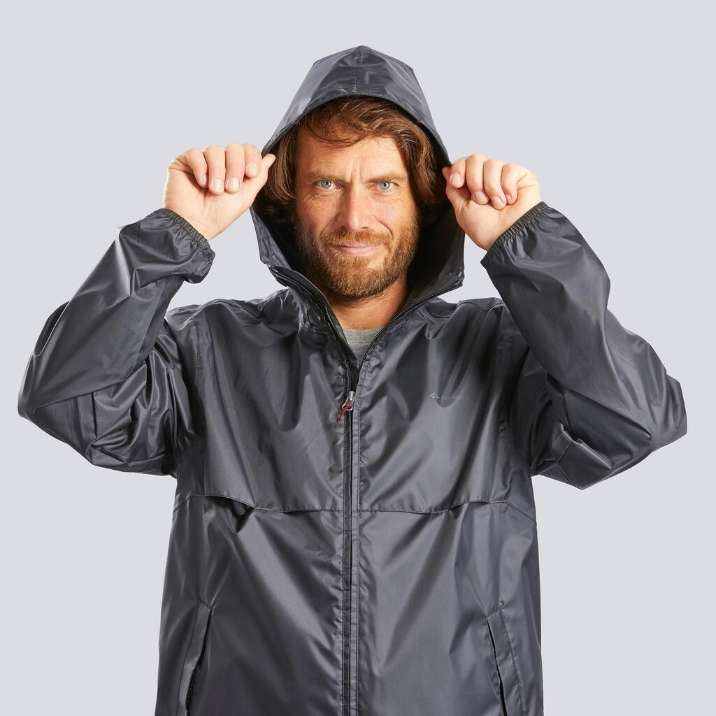 Men's Windproof and Water-repellent Hiking Jacket - Raincut Full Zip