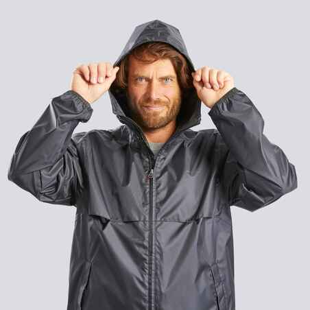 Men's Windproof and Water-repellent Hiking Jacket - Raincut Full Zip ...