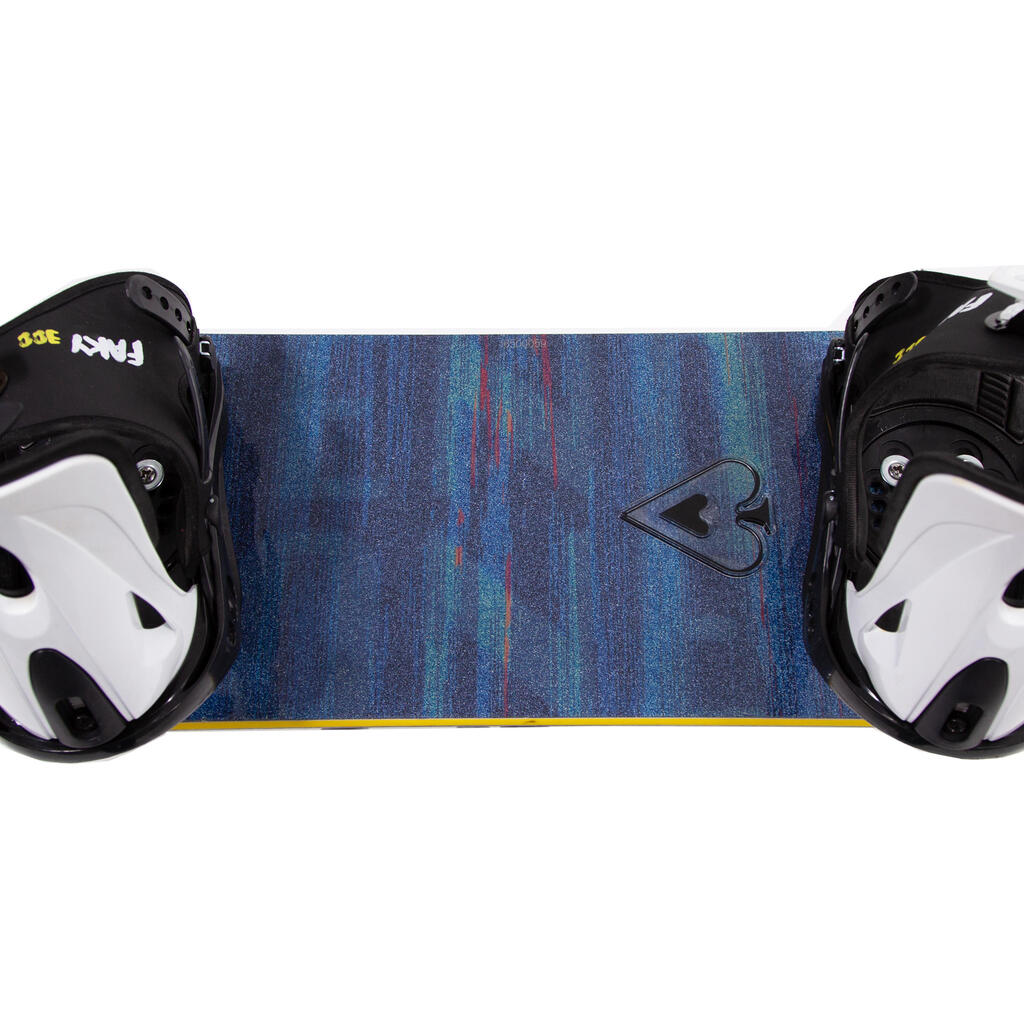 Non-slip adhesive pads for snowboards.