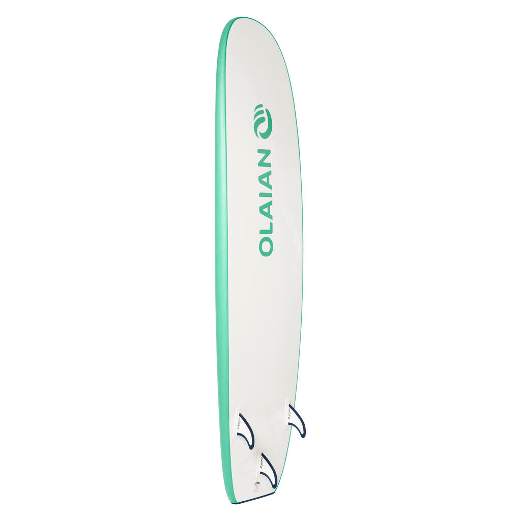 Daska za surfanje 100 7'5” od pjene s uzicom i 3 peraje 