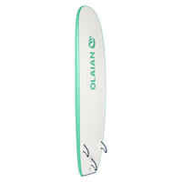 FOAM SURFBOARD 100 7'5” Comes with a leash and 3 fins.