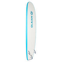 FOAM SURFBOARD 100 8'2" Supplied with a leash and 3 fins.