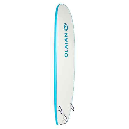 FOAM SURFBOARD 100 8'2" Supplied with a leash and 3 fins.