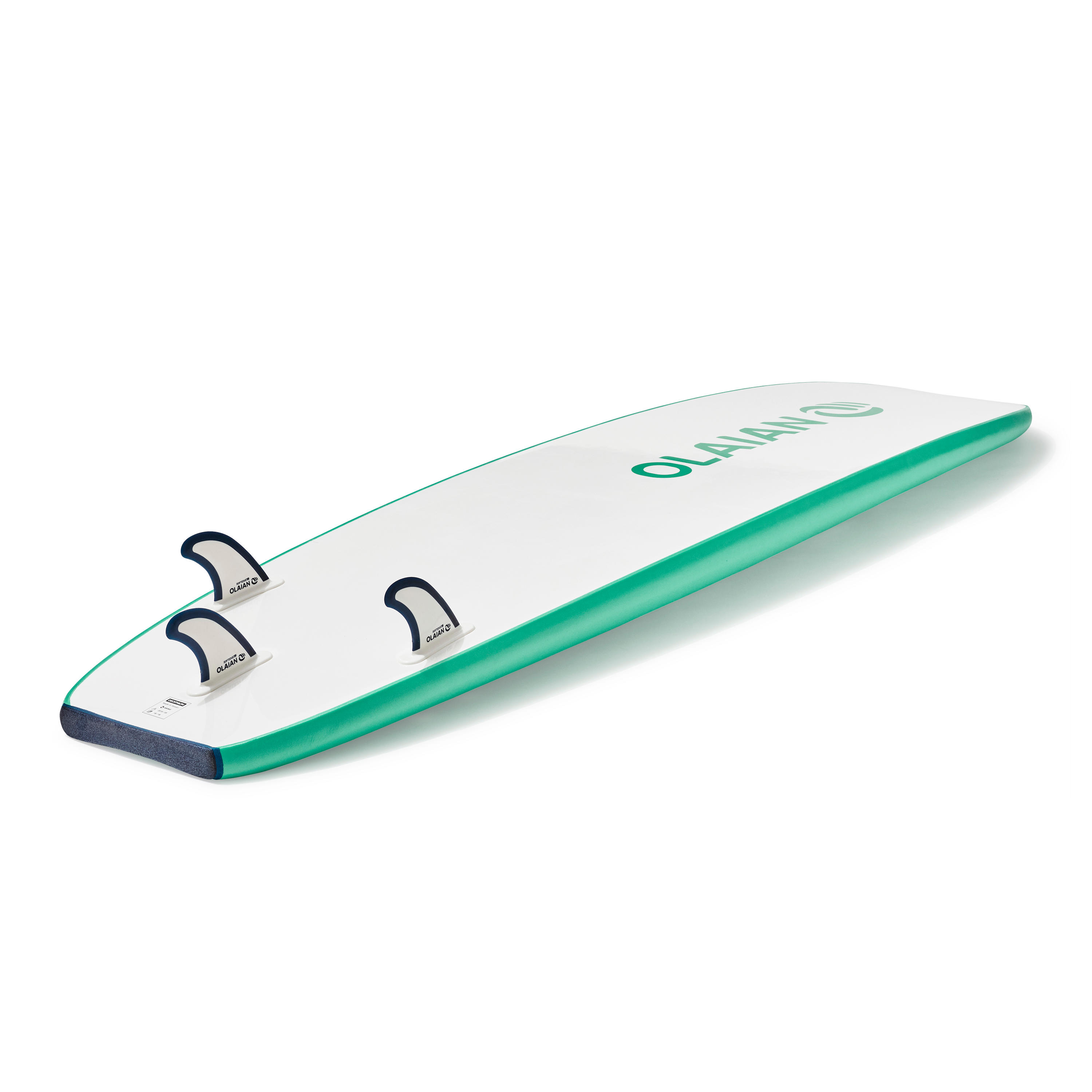 Surfboard with leash and 3 fins - 7'5 100 - OLAIAN