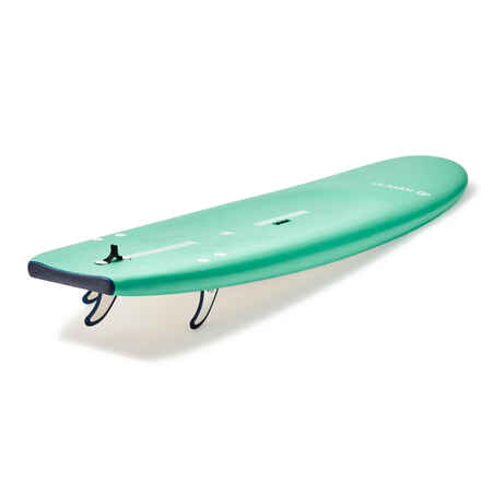 FOAM SURFBOARD 100 7'5” Comes with a leash and 3 fins.