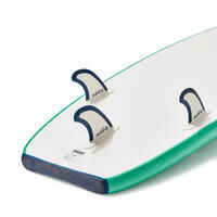 FOAM SURFBOARD 100 7'5” Comes with a leash and 3 fins.