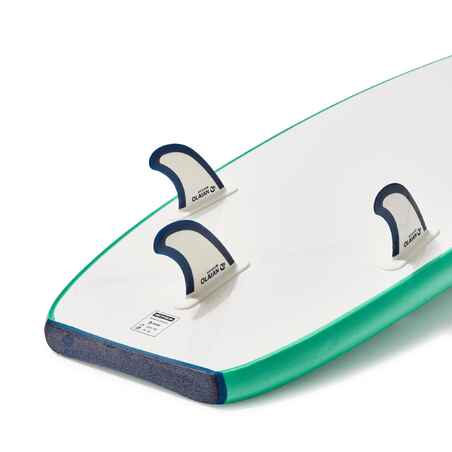 Surfboard Schaumstoff 100 7'5" inkl. Leash und 3 Finnen