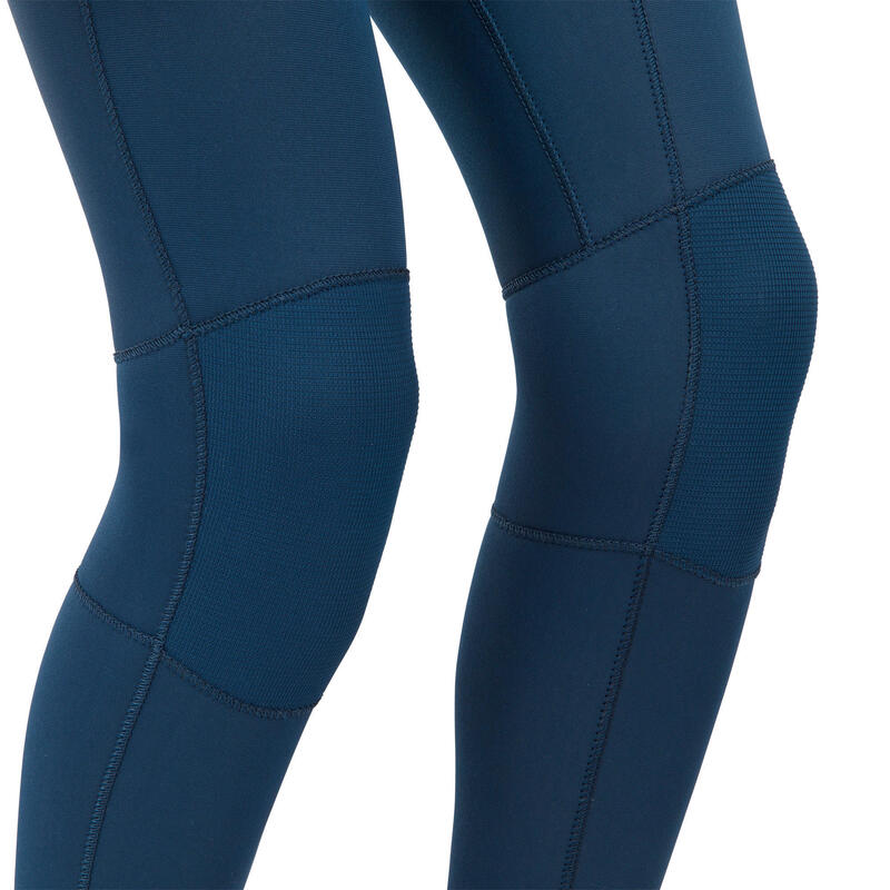 Wetsuit voor surfen kinderen fullsuit 3/2 blauw/zwart