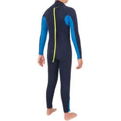 Kids' full wetsuit 100 2/2 - Navy