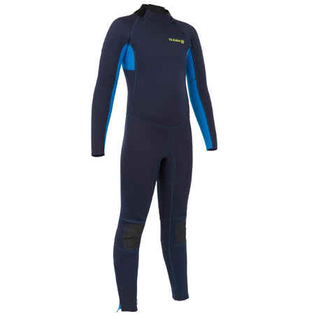 Odijelo za surfanje Stemer 100 od neoprena 2/2 dječje mornarski plavo